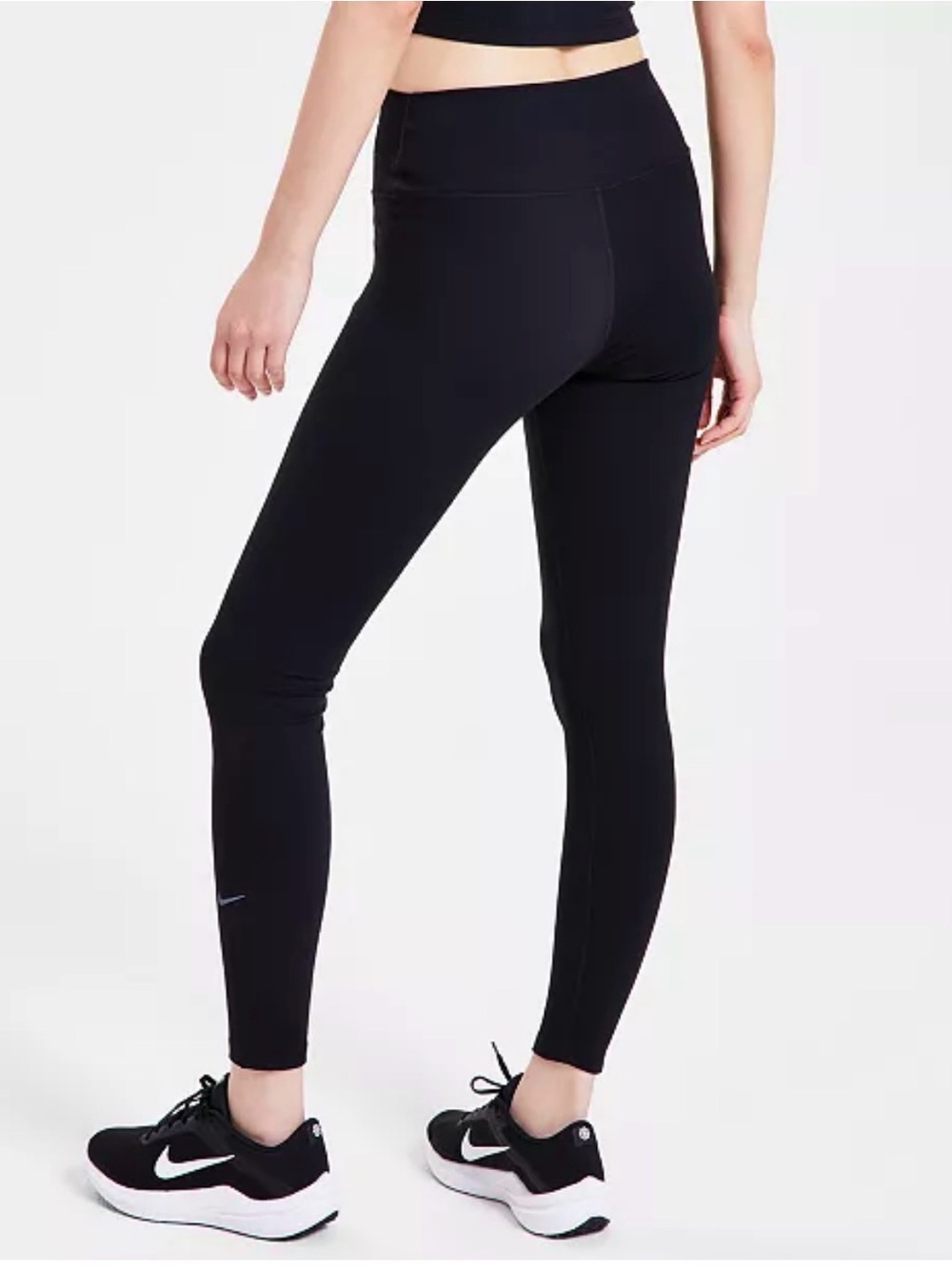 Nike Black Tight Fit High Rise 7/8 Performance Leggings - Picture 2 of 10